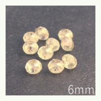 Perles rondelles à facettes 6mm jaune clair AB