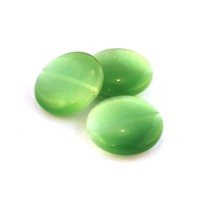 Perle palet oeil de chat 20mm vert chrisolite