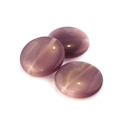 Perle palet oeil de chat 20mm mauve