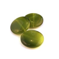 Perle palet oeil de chat 20mm olivine