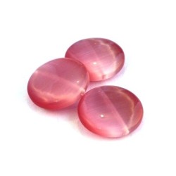 Perle palet oeil de chat 20mm rose