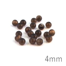 Perle oeil de chat 4mm marron x20