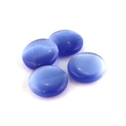 Perle palet oeil de chat 15mm bleu clair