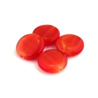 Perle palet oeil de chat 15mm orange foncé