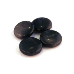 Perle palet oeil de chat 15mm noir