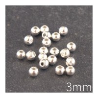 Perles métal 3mm argenté x20