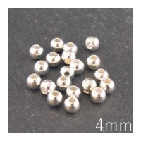 Perles métal 4mm argenté x20