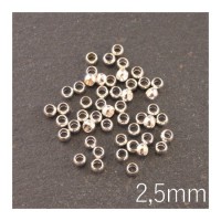Perles à écraser 2,5 mm argenté x50