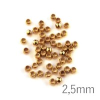 Perles à écraser 2,5 mm doré x50