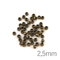 Perles à écraser 2,5 mm bronze x50