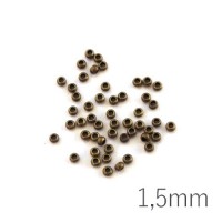Mini perles à écraser 1,5 mm bronze x50