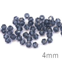 Perle toupie verre 4mm montana x50