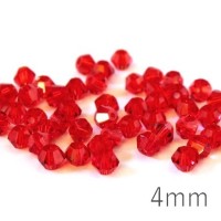 Perle toupie verre 4mm light siam x50