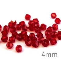 Perle toupie verre 4mm siam x50