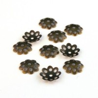 Coupelles filigranées 9mm bronze x50