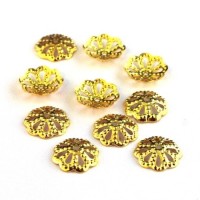 Coupelles filigranées 9mm doré x25