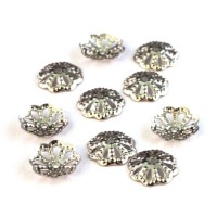 Coupelles filigranées 9mm vieil argent x25