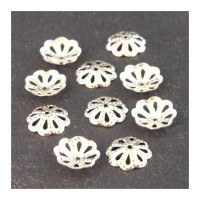 Coupelles filigranées 9mm argenté x25