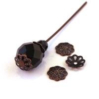 Perles coupelles filigranées 6mm cuivre x50