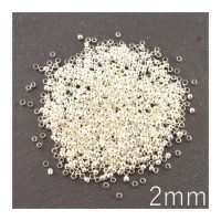 Perles à écraser 2mm argentées x1000