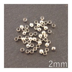 Perles à écraser 2mm argenté x1000
