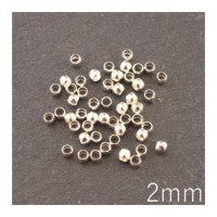 Perles à écraser 2 mm argenté x50