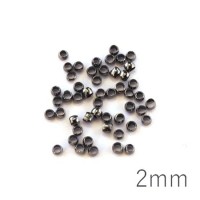 Perles à écraser 2mm noir gunmetal x50