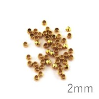 Perles à écraser 2 mm doré x50