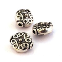 2 Perles intercalaire en métal 12mm