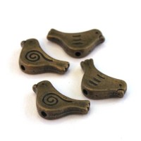 Perles oiseau intercalaire bronze