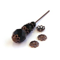 Calottes filigranées 5mm cuivre x20