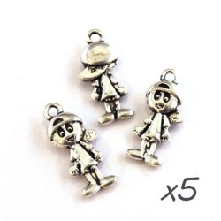 Breloques garcon argent vieilli