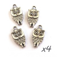 Breloques hibou chouette argent