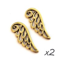 Breloque aile d'ange doré 24mm