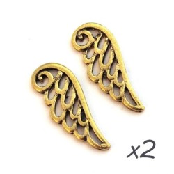 Breloque aile d'ange doré 24mm