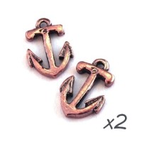 Breloque ancre 17mm cuivre