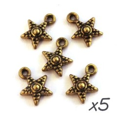 Breloque étoile doré vieilli