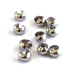 Caches perles à écraser 3mm vieil argent