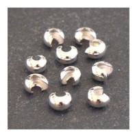 Caches perles à écraser 3mm argenté