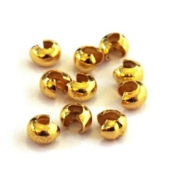 Caches perles à écraser 3mm doré