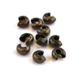 Caches perles à écraser 3mm bronze