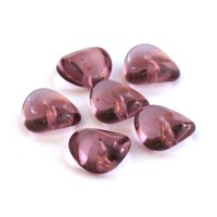 Perles pagode rondelle verre améthyste