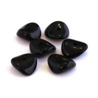 Perles pagode rondelle verre noir