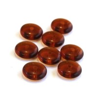 Perles rondelles en verre 8mm topaze fumé