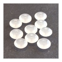 Perles rondelles soucoupe 9mm blanc opale