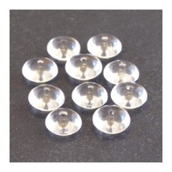 Perles rondelles soucoupe 9mm cristal