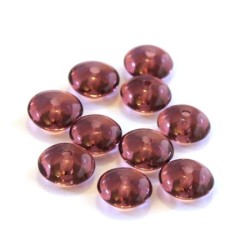 Perles rondelles soucoupe 9mm amethyste