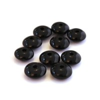 Perles rondelles soucoupe 9mm noir