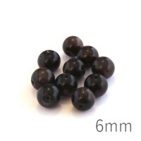 Perle oeil de chat 6mm chocolat x10