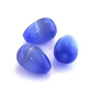 Perle goutte oeil de chat bleu clair